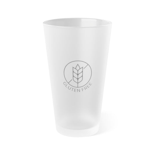 Gluten-Free Beer Glass | Frosted 16oz Pint Glass | Celiac Gift