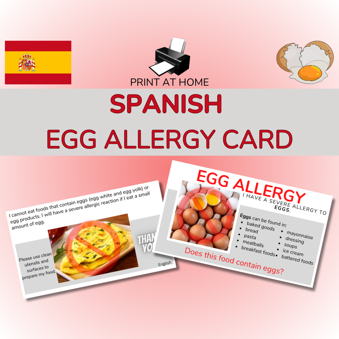 Egg Allergy Cards