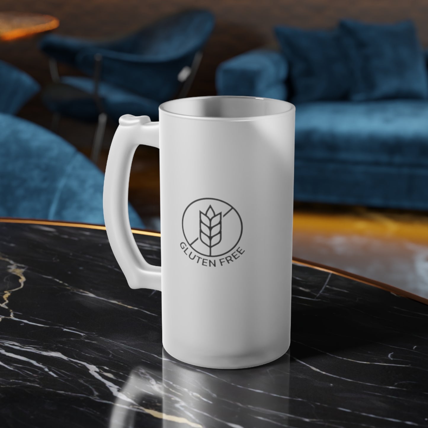 Gluten-Free Frosted Glass Beer Mug | Celiac Gift