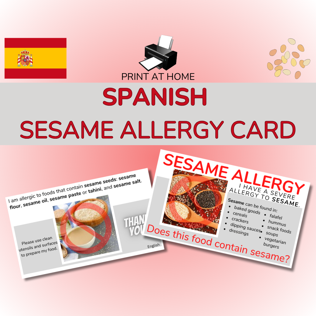 Sesame Allergy Cards