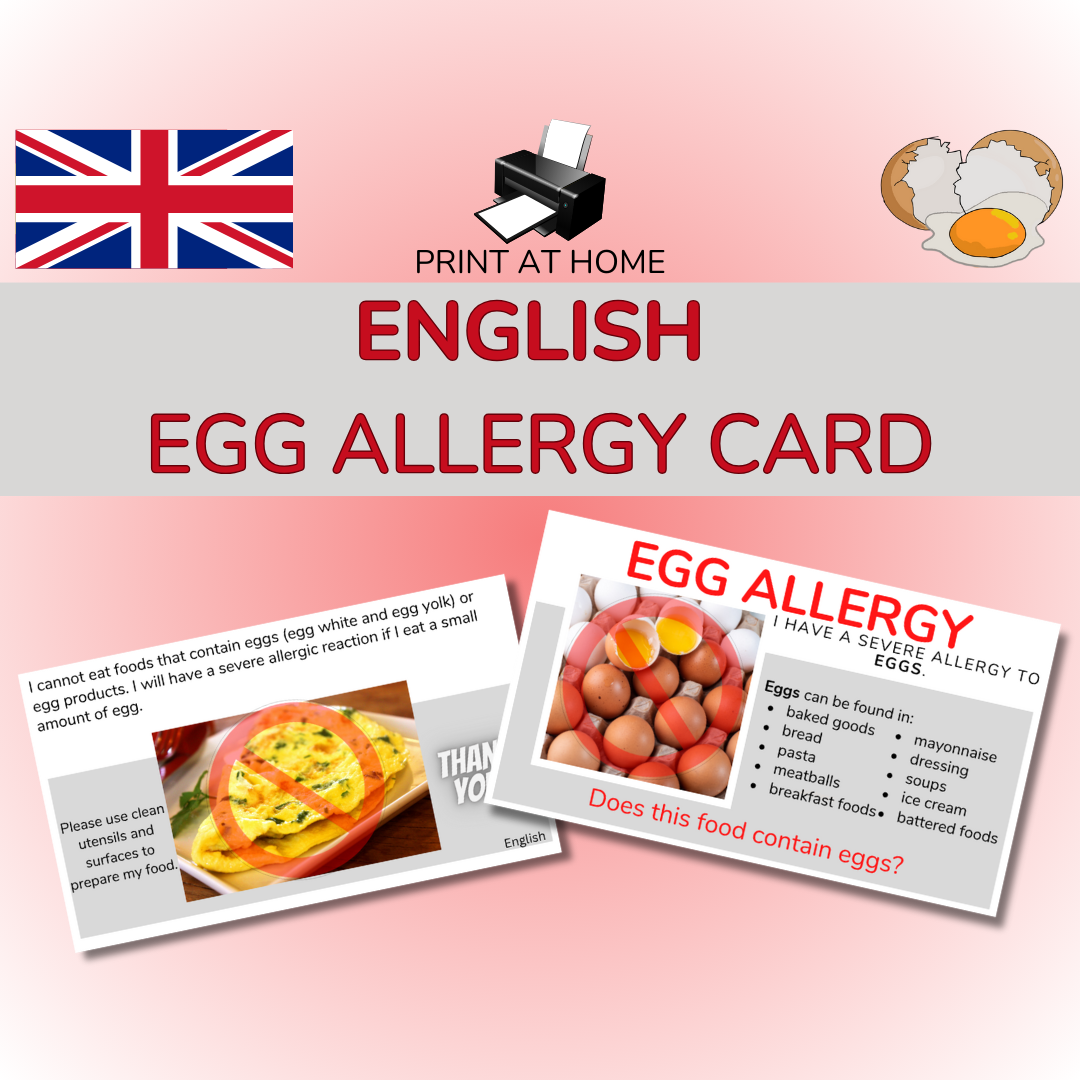 Egg Allergy Cards