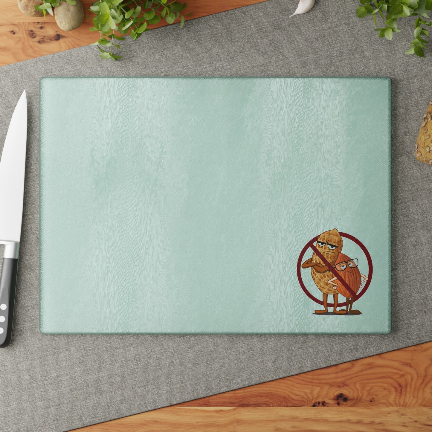 Tree Nut and Peanut Free Glass Cutting Board | Nut Allergy