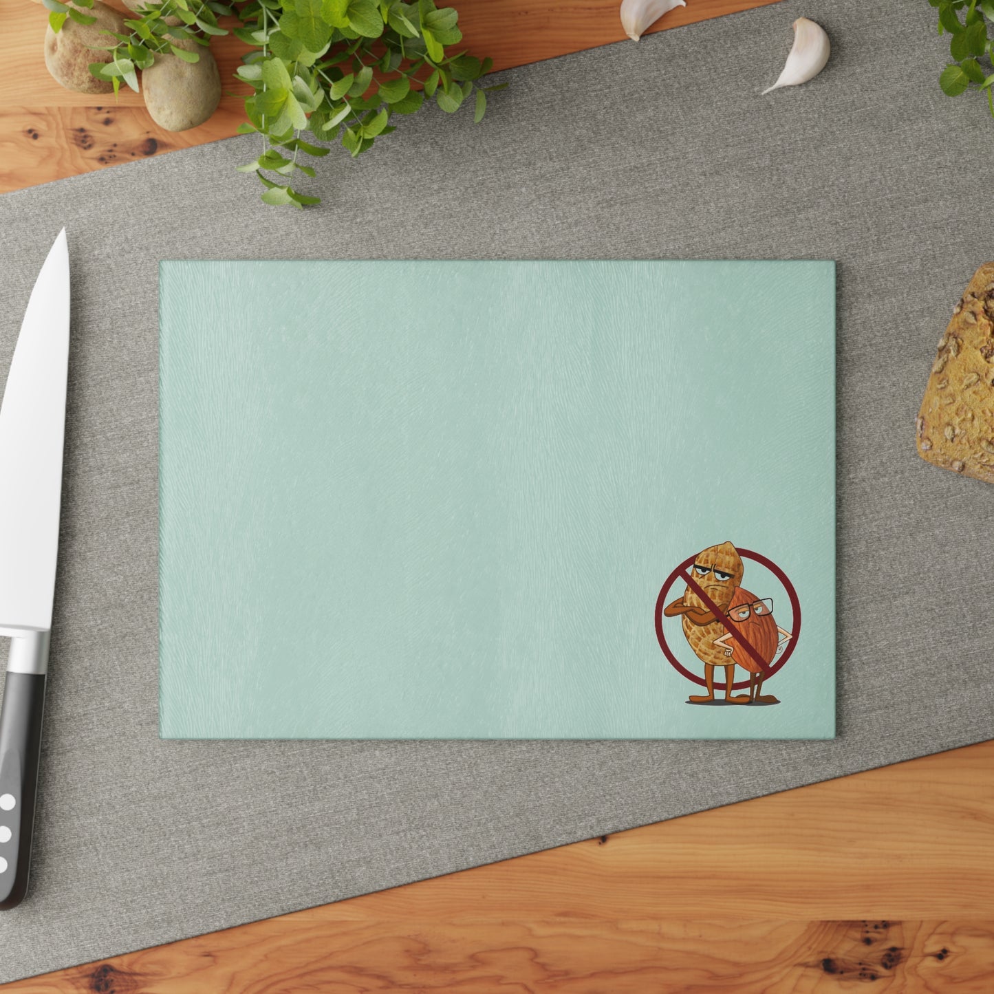 Tree Nut and Peanut Free Glass Cutting Board | Nut Allergy