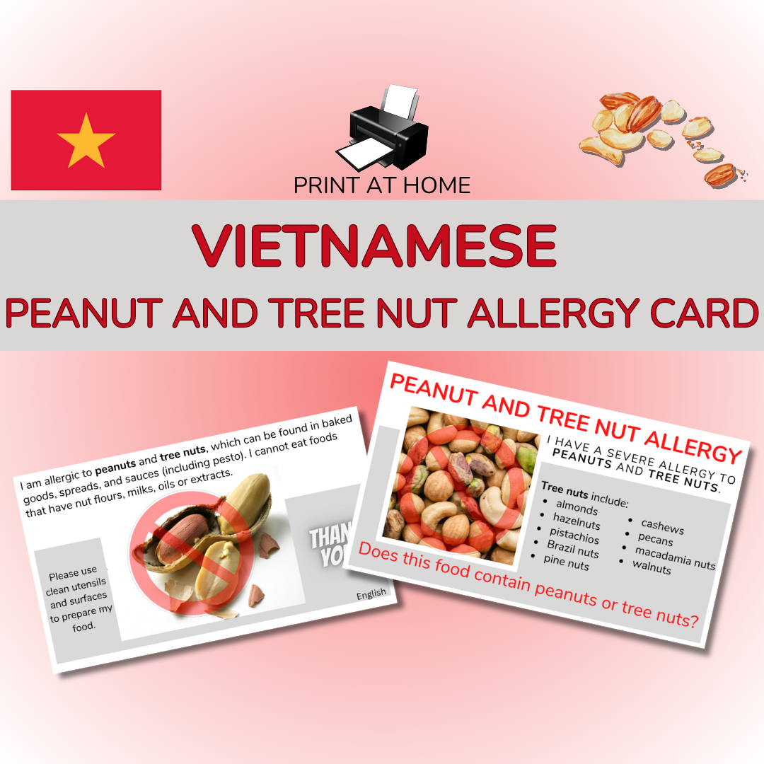 Peanut & Tree Nut Allergy Cards
