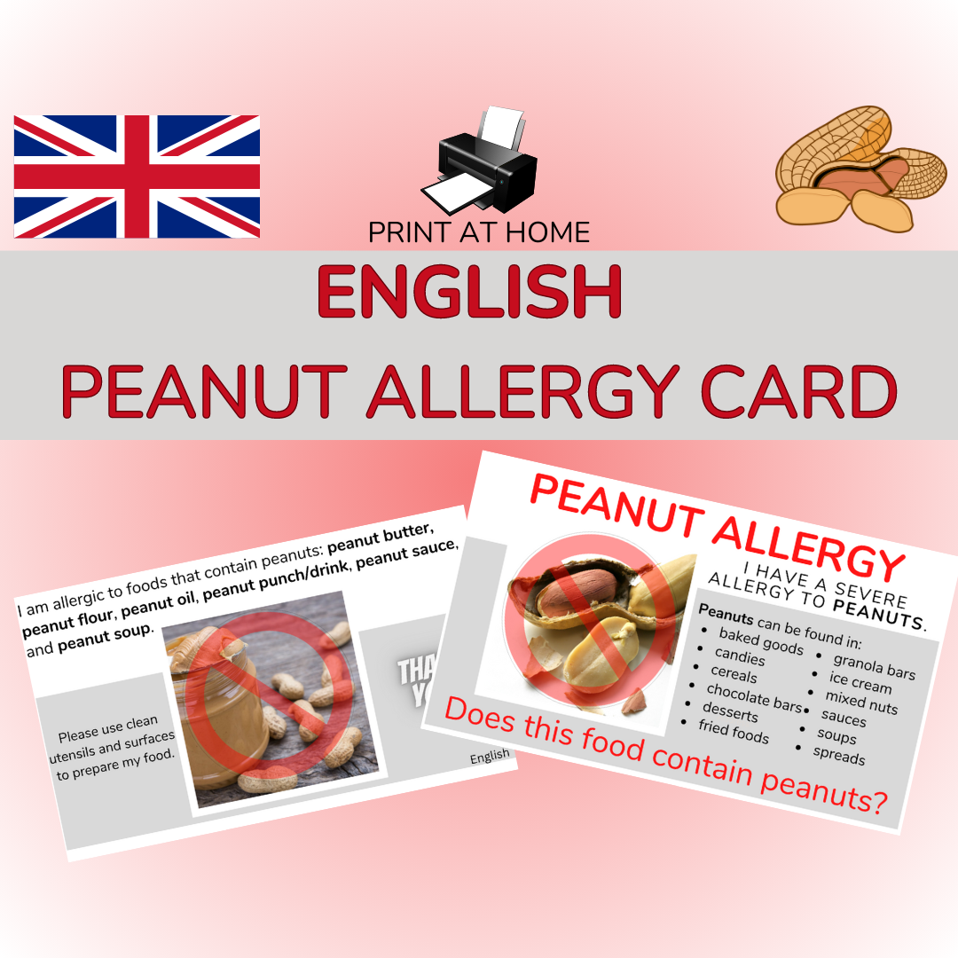 Peanut Allergy Cards