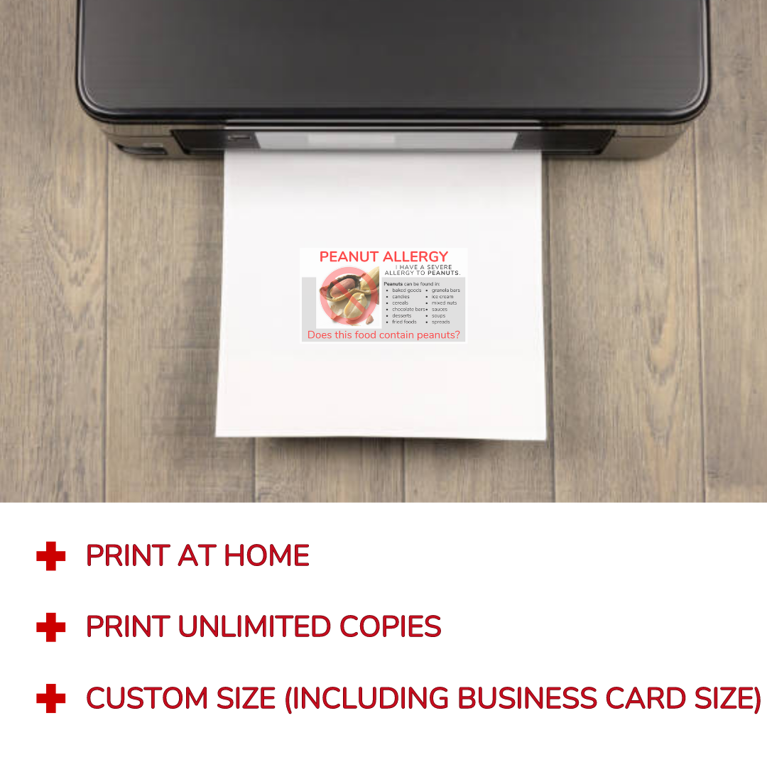 Peanut Allergy Cards