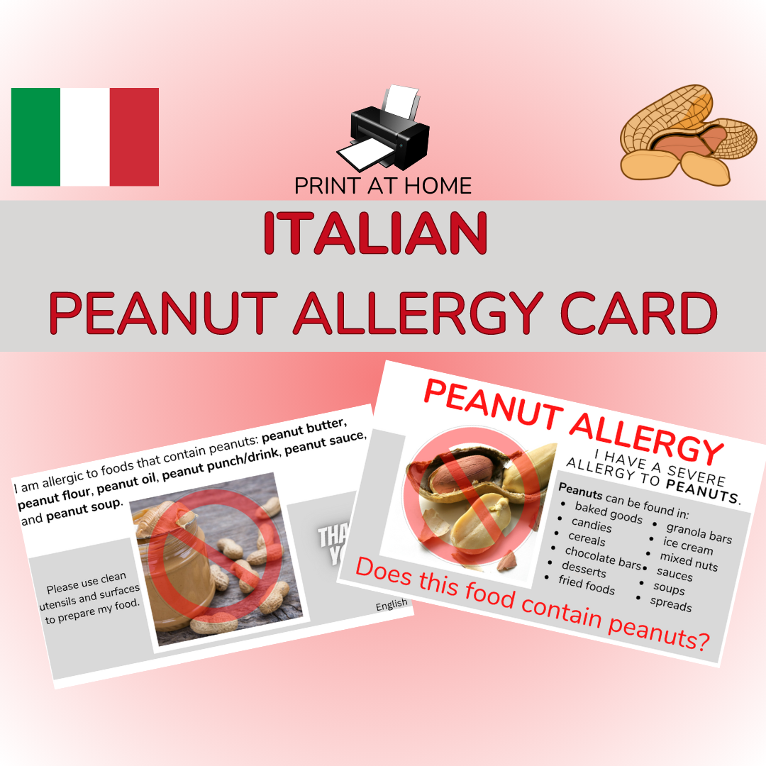 Peanut Allergy Cards
