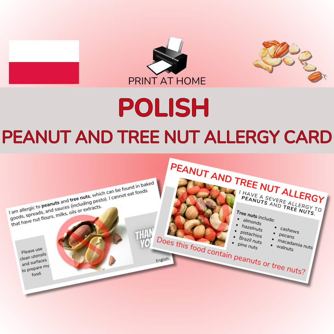 Peanut & Tree Nut Allergy Cards