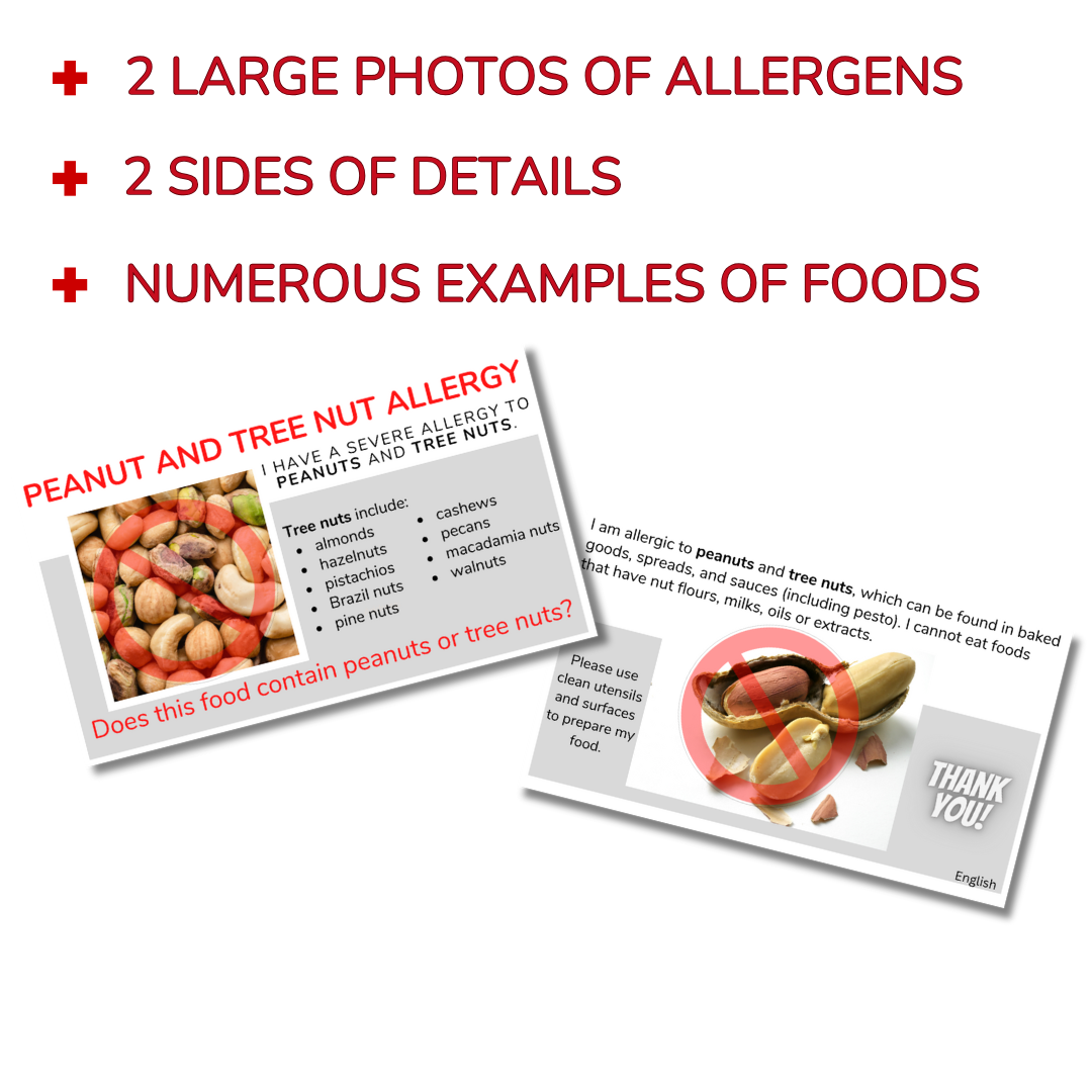 Peanut & Tree Nut Allergy Cards