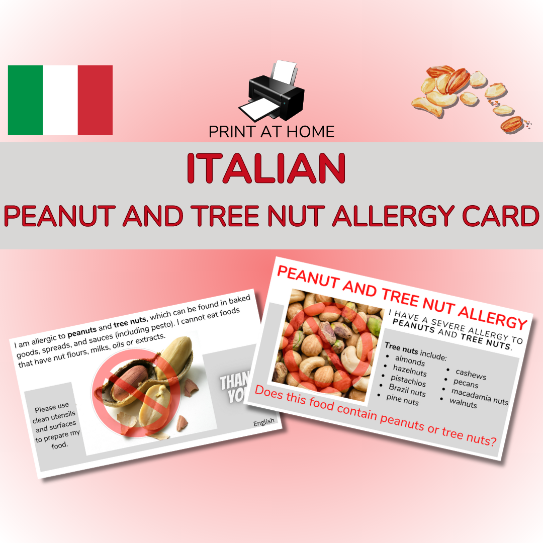 Peanut & Tree Nut Allergy Cards