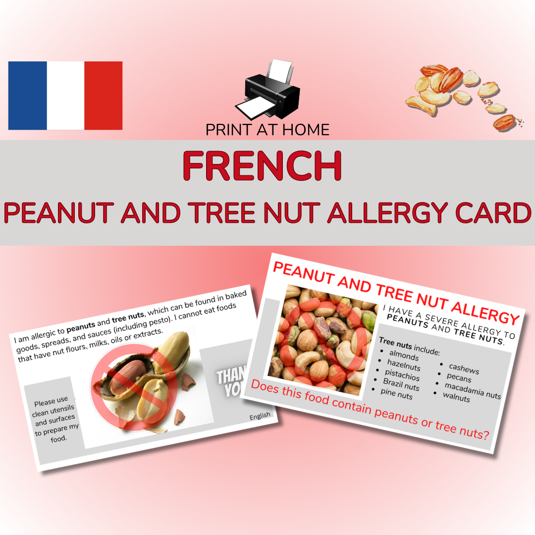 Peanut & Tree Nut Allergy Cards