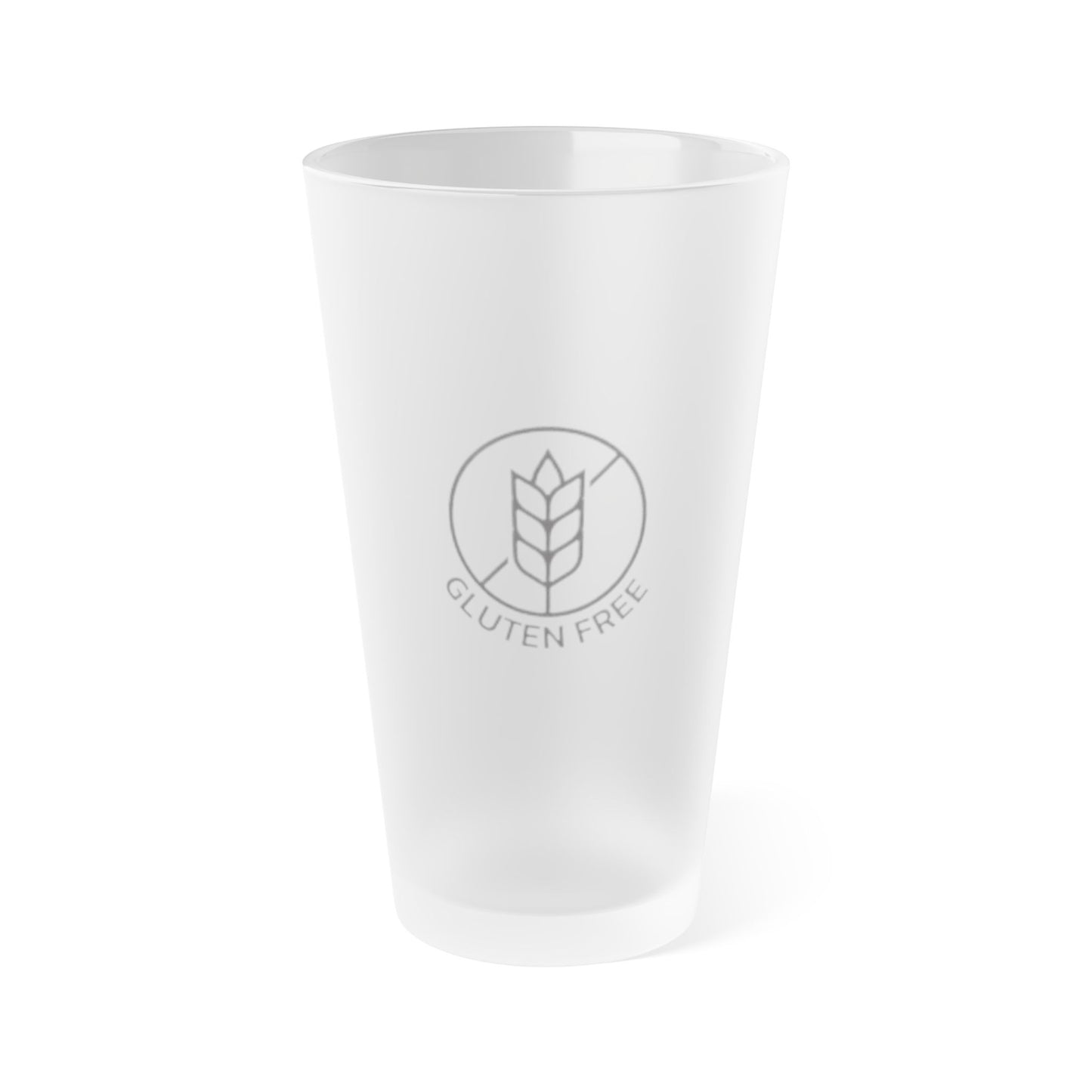 Gluten-Free Beer Glass | Frosted 16oz Pint Glass | Celiac Gift