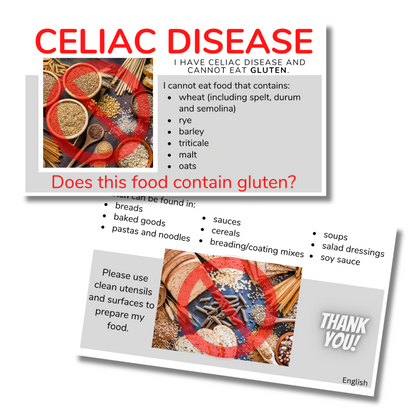 Celiac Disease Cards