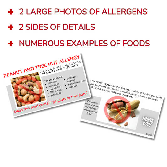Peanut & Tree Nut Allergy Cards